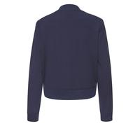 Bomberjacke LASCANA, Damen, Gr. 38, blau (navy), Stoff, Obermaterial: 95% Polyester, 5% Elasthan. Futter: 100% Polyester, unifarben, figurumspielend hüftlang, angesetztes Bündchen, Jacken Bomberjacke,