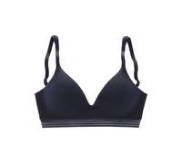 Bralette-BH LASCANA "Freya", Damen, Gr. 85, Cup C, blau (marine), Spitze, Obermaterial: 36% Polyamid, 29% Polyester, 27% Baumwolle, 8% Elasthan, BHs, ohne Bügel mit eingearbeitetem Push-up Kissen, Des