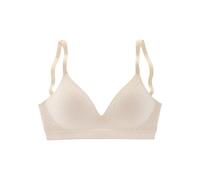 Bralette-BH LASCANA "BH ohne Bügel, Push-up-BH, Freya", Damen, Gr. 75, Cup A, beige (puder), Spitze, Obermaterial: 36% Polyamid, 29% Polyester, 27% Baumwolle, 8% Elasthan, BHs, in Leo-Optik, bequemer