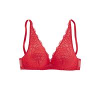 Bralette-BH LASCANA "Cara", Damen, Gr. 75, Cup D, rot, Spitze, Obermaterial: 88% Polyamid, 12% Elasthan, BHs, ohne Bügel im edlen High-Apex Design, sexy Dessous (90100024-75) rot