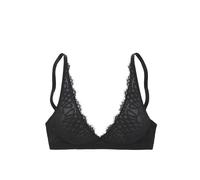 Bralette-BH LASCANA "Cara", Damen, Gr. 65, Cup D, schwarz, Spitze, Obermaterial: 88% Polyamid, 12% Elasthan, BHs, ohne Bügel im edlen High-Apex Design, sexy Dessous (25087037-65) schwarz