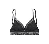 Bralette-BH LASCANA, Damen, Gr. 80, Cup A, schwarz, Spitze, Obermaterial: 88% Polyamid, 12% Elasthan, BHs, aus edler Spitze mit hübschem Unterbrustband in Satin-Optik, Dessous (64311545-80) schwarz