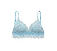 Bralette-BH LASCANA, Damen, Gr. 36, N-Gr, blau (türkis), Spitze, Obermaterial: 86% Polyamid, 10% Elasthan, 4% Polyester, BHs, ohne Bügel aus elastischer Jacquardspitze, sexy Dessous (10210762-36) türk