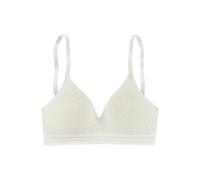 Bralette-BH LASCANA "Freya", Damen, Gr. 90, Cup B, weiß, Spitze, Obermaterial: 36% Polyamid, 29% Polyester, 27% Baumwolle, 8% Elasthan, BHs, ohne Bügel mit eingearbeitetem Push-up Kissen, Dessous (209