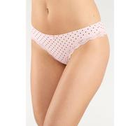 Brasilslip LASCANA Gr. 40/42, rosa (rosa, uni, gepunktet, gestreift) Damen Unterhosen (562762-40) rosa, uni, gepunktet, gestreift