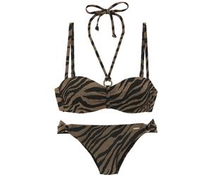 LASCANA - Bruno Banani LM Bügel-Bandeau-Bikini black-gold - Gr. - 42C