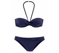 LASCANA Bügel-Bandeau-Bikini Damen blau Gr.40 Cup B