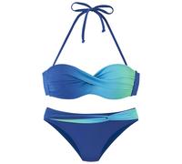 LASCANA Bügel-Bandeau-Bikini Damen blau-türkis Gr.38 Cup C