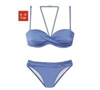 LASCANA Bügel-Bandeau-Bikini Damen hellblau Gr.36 Cup D