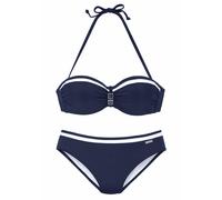 LASCANA Bügel-Bandeau-Bikini Damen marine Gr.38 Cup E