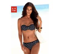 LASCANA Bügel-Bandeau-Bikini Damen schwarz-weiß Gr.40 Cup C