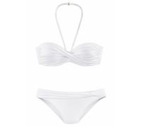 LASCANA Bügel-Bandeau-Bikini Damen weiß Gr.34 Cup B