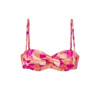 LASCANA Bügel-Bandeau-Bikini-Top Damen beere-pfirsich Gr.44 Cup C