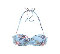 LASCANA Bügel-Bandeau-Bikini-Top Damen hellblau-bedruckt Gr.36 Cup C