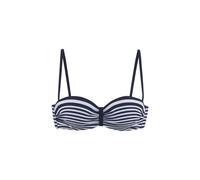 LASCANA Bügel-Bandeau-Bikini-Top Damen marine-weiß Gr.42 Cup B