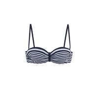 LASCANA Bügel-Bandeau-Bikini-Top Damen marine-weiß Gr.44