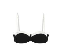 LASCANA Bügel-Bandeau-Bikini-Top Damen schwarz-creme Gr.44 Cup D