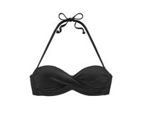 LASCANA Bandeau-Bikini-Top Damen schwarz Gr.44 Cup D