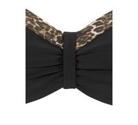 Bügel-Bandeau-Bikini-Top LASCANA "Adele" Gr. 44, Cup B, schwarz (schwarz, leo) Damen Bikini-Oberteile (15011568-44) schwarz, leo