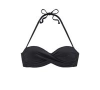 Lascana Damen Mix-Kini Bikini Bügel Bandeau Top schwarz, Größe:36B