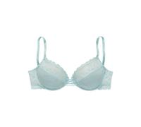 Bügel-BH LASCANA, Damen, Gr. 75, Cup B, blau (aquablau), Microtouch, Obermaterial: 89% Polyamid, 11% Elasthan, BHs Bügel-BH, mit dezent transparenter Spitze, Dessous (50013436-75) aquablau
