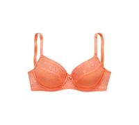 Bügel-BH LASCANA "BH mit Bügel, Spitzen-BH", Damen, Gr. 100, Cup E, orange (neon pfirsich), Spitze, Obermaterial: 88% Polyamid, 12% Elasthan, BHs Bügel-BH, als Dessous-Set kombinierbar, aus feiner Jac