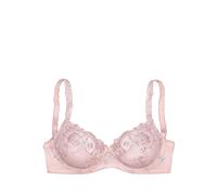 Bügel-BH LASCANA "Spitzen-BH, Dirndl-BH, Wanda", Damen, Gr. 75, Cup B, beige (puder), Spitze, Obermaterial: 78% Polyamid, 12% Polyester, 6% Baumwolle, 4% Elasthan, BHs Bügel-BH, mit Stickerei Spitze,