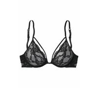 Bügel-BH LASCANA Gr. 80, Cup D, schwarz Damen BHs Reizwäsche BH Bügel-BH Spitzen-BH Hochzeitsdessous Hochzeitswäsche Spitzenwäsche (30456514-80) schwarz