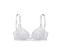 Bügel-BH LASCANA, Damen, Gr. 70, Cup C, weiß, Mesh, Obermaterial: 66% Polyamid, 32% Polyester, 2% Elasthan, BHs Bügel-BH, mit zarter Blumenstickerei und filigranen Accessoires, sexy Dessous (83144128-