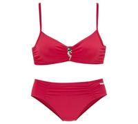 LASCANA Bügel-Bikini, mit Pailletten-Verzierung 36, Cup D rot Damen Bügel-Bikinis Bikinis Damenbademode Bügel-Bikini 36, Cup D rot