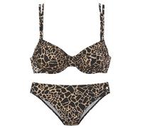 LASCANA Bügel-Bikini Damen schwarz-gold Gr.36 Cup D