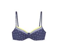 LASCANA Bügel-Bikini-Top Damen blau-gelb-bedruckt Gr.46 Cup E