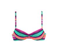 Bügel-Bikini-Top LASCANA "Rainbow" Gr. 40, Cup D, bunt (bunt, gestreift) Damen Bikini-Oberteile (243524-40) bunt, gestreift