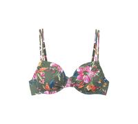 LASCANA Bügel-Bikini-Top Damen oliv bedruckt Gr.42 Cup B