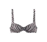 LASCANA Bügel-Bikini-Top Damen schwarz-bedruckt Gr.40 Cup D
