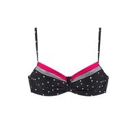 Bügel-Bikini-Top LASCANA "Monroe" Gr. 46, Cup D, schwarz (schwarz, rot) Damen Bikini-Oberteile (48967269-46) schwarz, rot