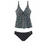 LASCANA Bügel-Tankini Damen schwarz-bedruckt Gr.36 Cup C