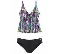 LASCANA Bügel-Tankini Damen schwarz-bedruckt Gr.38 Cup D