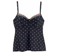 LASCANA Bügel-Tankini-Top Damen schwarz-bedruckt Gr.48 Cup D