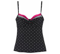 LASCANA Bügel-Tankini-Top Damen schwarz-rot Gr.36 Cup C