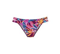 Lascana Bikini-Hose Soleil Damen Gr. 38 berry bedruckt Recycling-Polyamid mit seitlichen Zierbändern