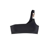 Bustier-Bikini-Top LASCANA "Yves", Damen, Gr. 34, Cup C/D, schwarz, Recycling-Polyamid, unifarben, Bikini-Oberteile, mit elegantem Schmuckdekor (74916433-34) schwarz