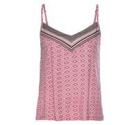 Trägertop VIVANCE DREAMS, Damen, Gr. 44/46, pink (pink gemustert), Single Jersey, Obermaterial: 100% Viskose, gemustert, feminin, bequem hüftlang, V-Ausschnitt, Tops, in schönem Ethno-Design (19973315