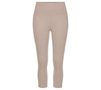 Caprileggings LASCANA, Damen, Gr. 40/42, N-Gr, beige, Single Jersey, Obermaterial: 95% Baumwolle, 5% Elasthan, unifarben, Basic, Basic kniebedeckend, Hosen, mit breitem weichem Bündchen, Loungewear (6