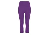 Caprileggings LASCANA, Damen, Gr. 32/34, N-Gr, lila, Single Jersey, Obermaterial: 95% Baumwolle, 5% Elasthan, unifarben, Basic, Basic kniebedeckend, Hosen, mit breitem, weichen Bündchen (75310861-32)