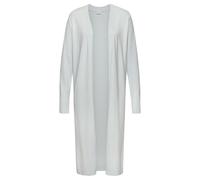 Cardigan LASCANA, Damen, Gr. 36/38, blau (hellblau), Feinstrick, Single Jersey, Obermaterial: 70% Viskose, 30% Polyamid, unifarben, modisch, figurumspielend knieumspielend, Langarm Rippstrickbündchen,