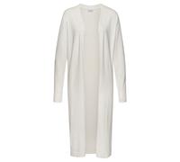 Cardigan LASCANA, Damen, Gr. 44/46, weiß, Feinstrick, Single Jersey, Obermaterial: 70% Viskose, 30% Polyamid, unifarben, modisch, figurumspielend knieumspielend, Langarm Rippstrickbündchen, Strickjack