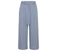 Culotte LASCANA, Damen, Gr. 46, N-Gr, blau (blau bedruckt), Jersey, Obermaterial: 95% Viskose, 5% Elasthan, bedruckt, figurumspielend ca. Mitte Wade, Hosen Culotte, und Tupfenprint, leicht und elastis