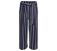 Culotte LASCANA, Damen, Gr. 46, N-Gr, blau (marine, weiß, gestreift), Jersey, Obermaterial: 95% Viskose, 5% Elasthan, gestreift, modisch, figurumspielend 7/8-Länge, Hosen, in Paperbag-Form, luftige Je