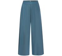 Culotte LASCANA, Damen, Gr. 46, N-Gr, petrol, Web, Obermaterial: 58% Viskose, 28% Baumwolle, 14% Leinen, unifarben, figurumspielend 7/8-Länge, Hosen Culotte, mit Leinen-Anteil, luftige Sommerhose in 7